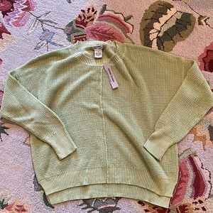 Brand NWT, sweet Romeo, light weight, celadon, sweater, oversized M